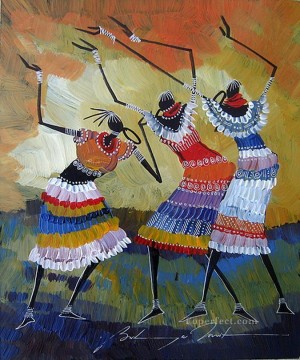 trois danseurs black de l’Afrique Peinture décoratif